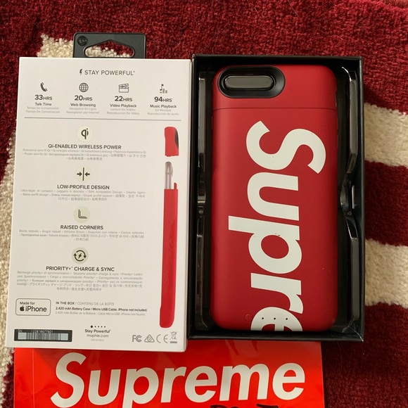 Supreme IPhone 7+ 8+ Mophie used but like new - Picture 2 of 2